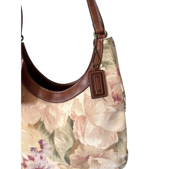 Relic By Fossil Floral Tapestry Shoulder Hobo Bag With Faux Leather Trim - Picture 3 of 11